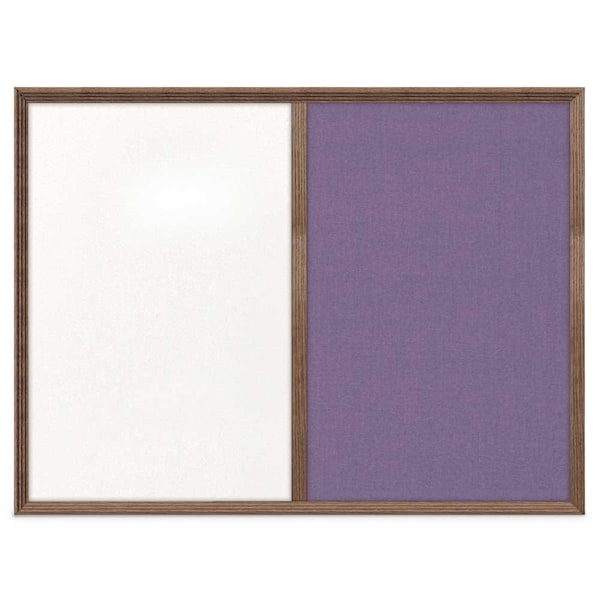 Enclosed Corkboard, 1 Door, 72"x36", 4" Fra, UV3425-SATIN-AMETHY